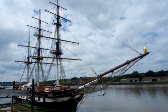 A replica of ships used by early Irish immigrants in New Ross