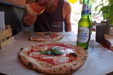 Neapolitan pizza in Pompeii