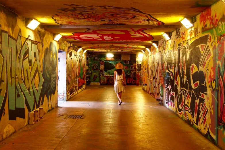 Fabulous street art in the tunnels of Florence
