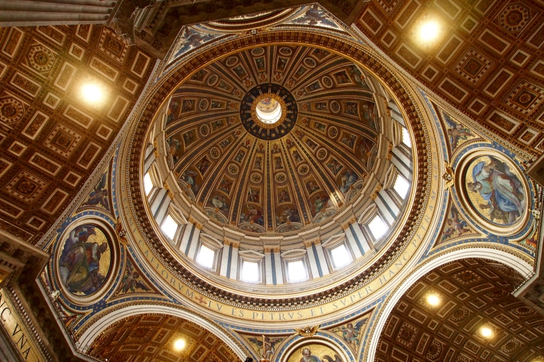 The magnificent ceiling of St. Peter's Basilica