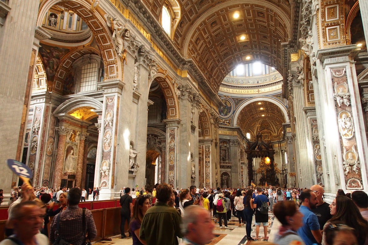 The sheer size of St. Peter's Basilica is incredibly impressive - it is the largest cathedral in the world